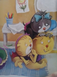 Tedi ve ardına saklanmış Hırıl ile Mırıl